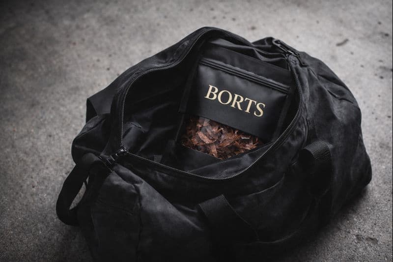 BORTS in gym bag